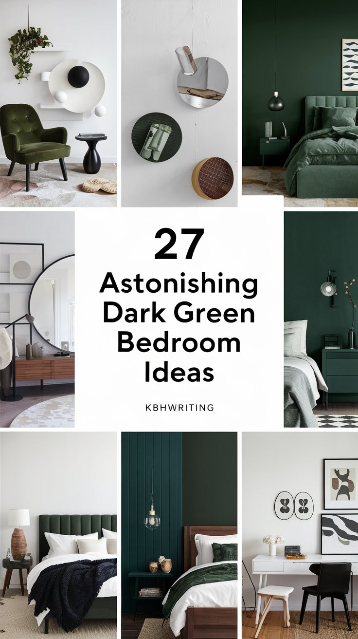 27 Astonishing Dark Green Bedroom Ideas That Will Capture Your Heart