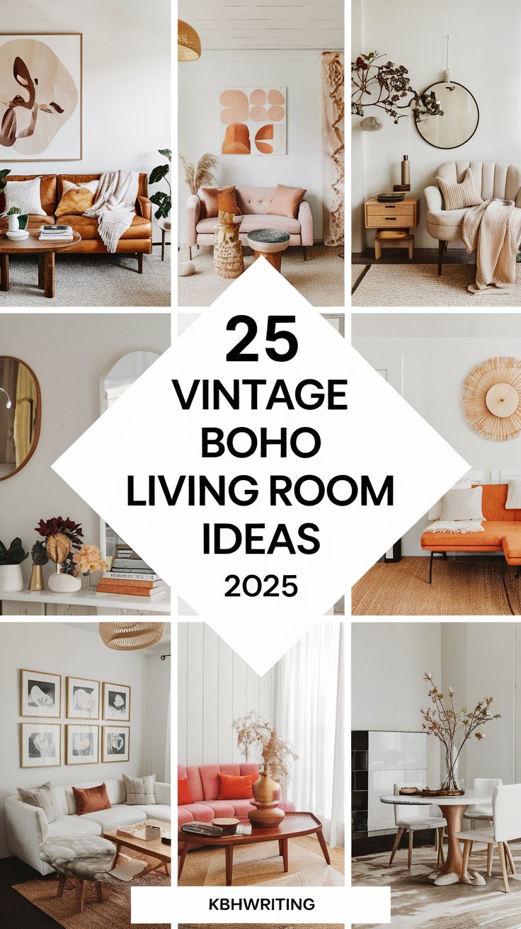 26 Vintage Boho Living Room Inspirations For 2025