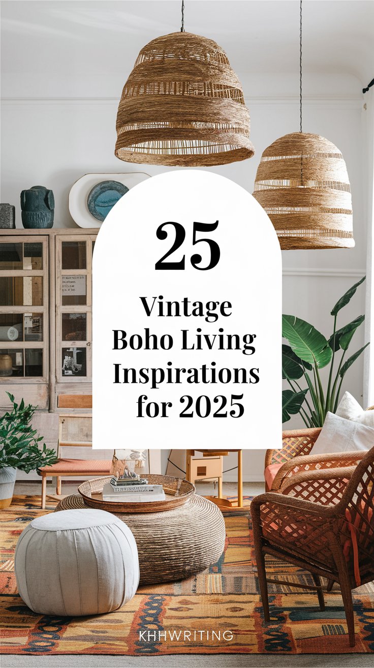 26 Vintage Boho Living Room Inspirations For 2025