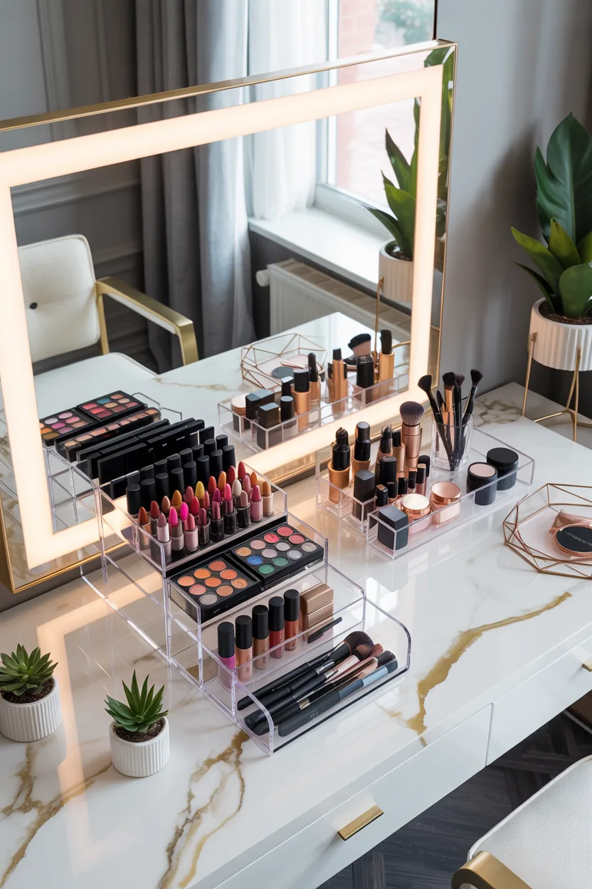 10 Stylish Modern Makeup Organization Ideas for a Clutter-Free Vanity