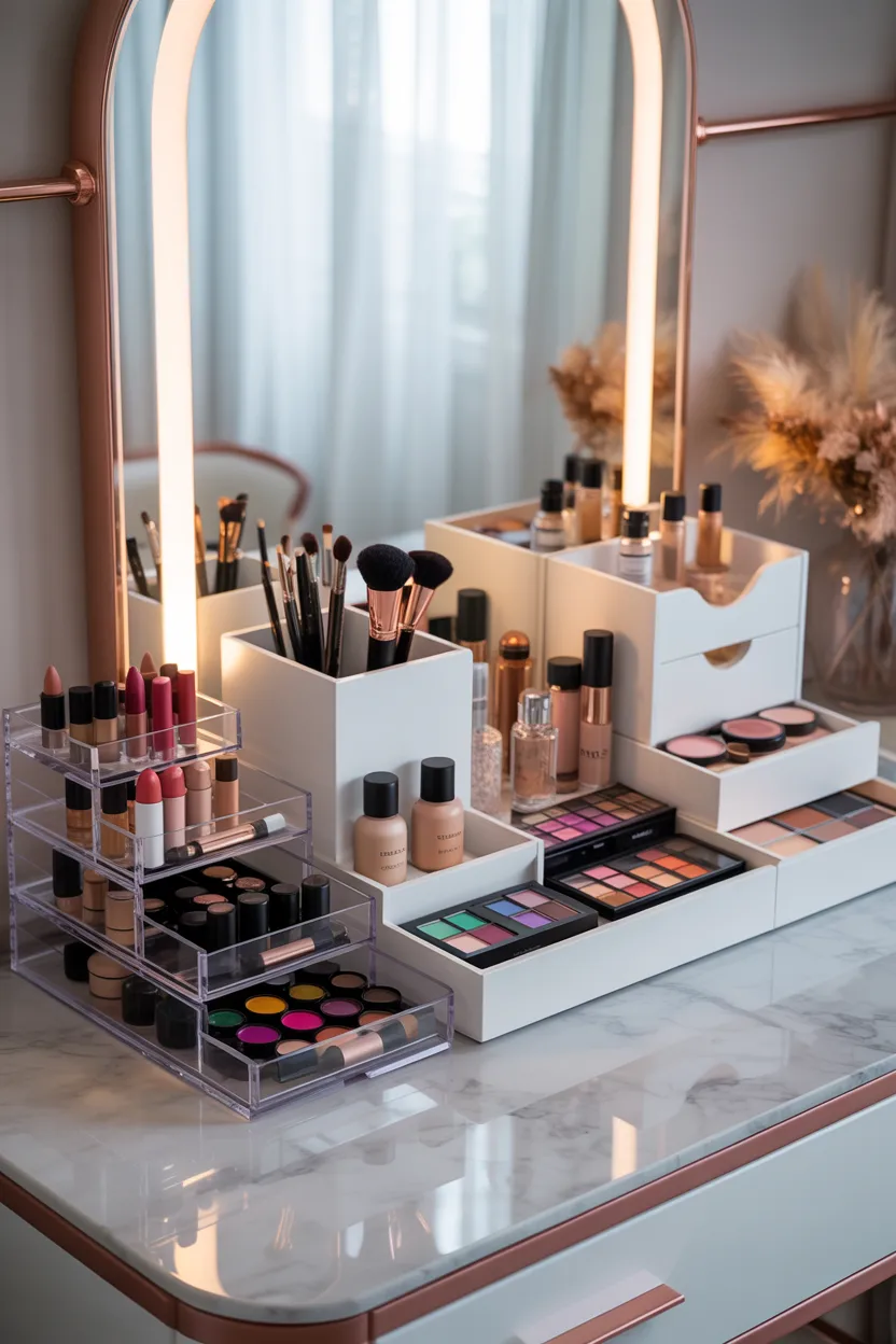 10 Stylish Modern Makeup Organization Ideas for a Clutter-Free Vanity