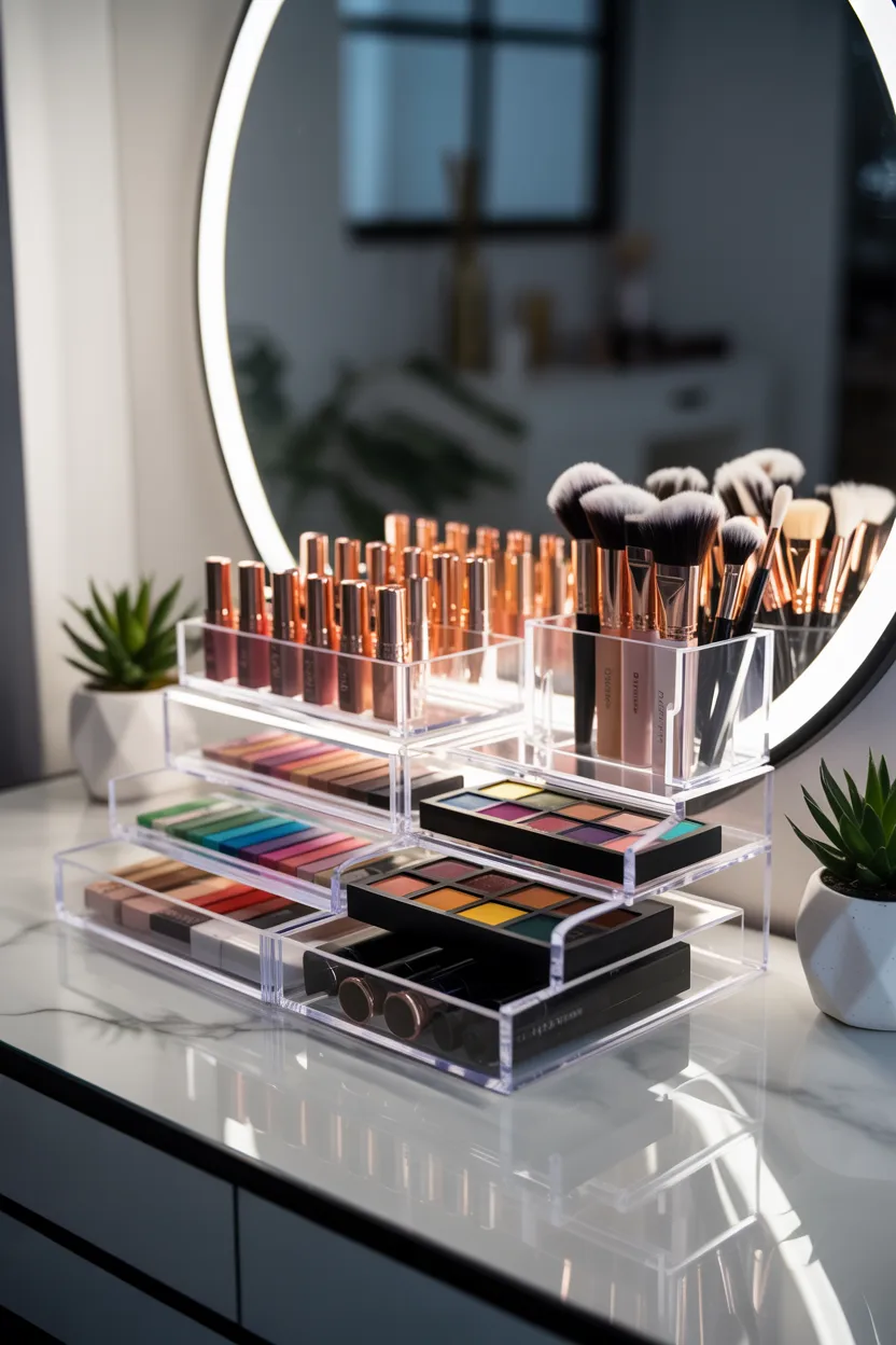 10 Stylish Modern Makeup Organization Ideas for a Clutter-Free Vanity